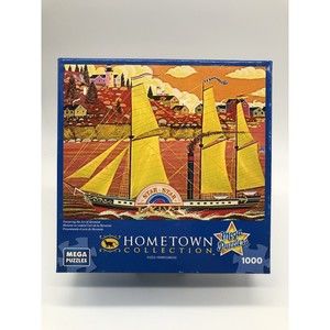 NEW Mega Puzzles Hometown Collection OCEAN STAR 1000 pc Puzzle Heronim Art